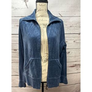 Everlast XL‎ blue suede type zip up sweatshirt - 2779